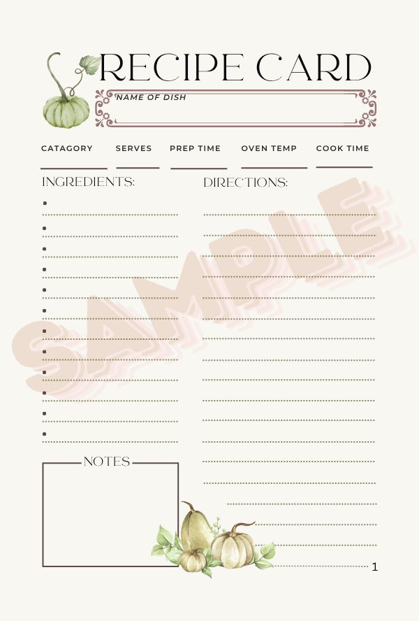 Harvest Recipe Journal: A Blank Seasonal Cookbook to Capture Your Kitchen Creations image 5