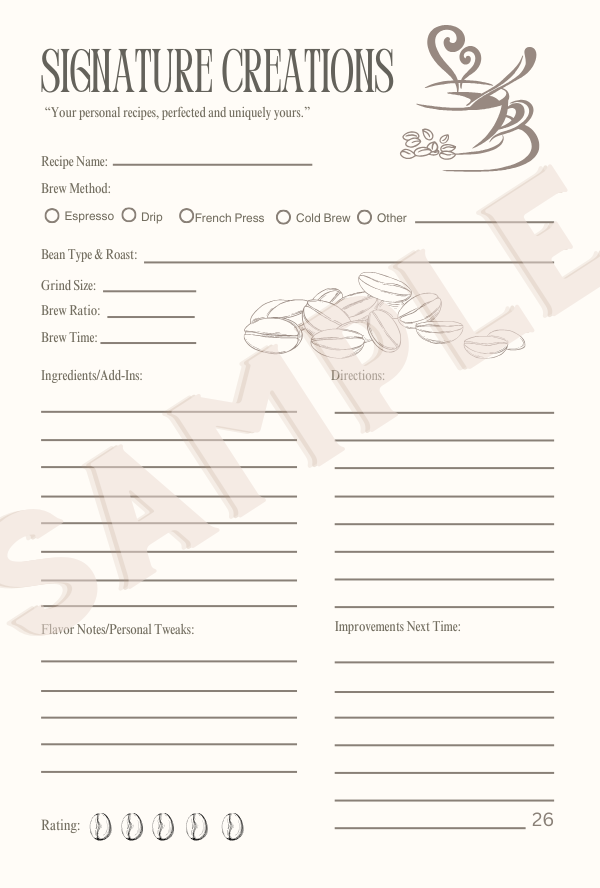 Coffee Creations: A Recipe Journal for Every Cup image 8