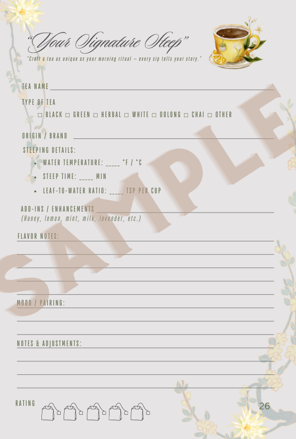 Steep & Savor: The Tea Recipe Journal image 9