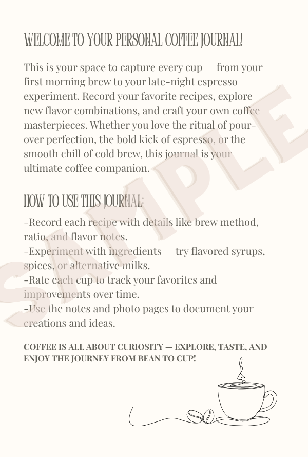 Coffee Creations: A Recipe Journal for Every Cup image 1