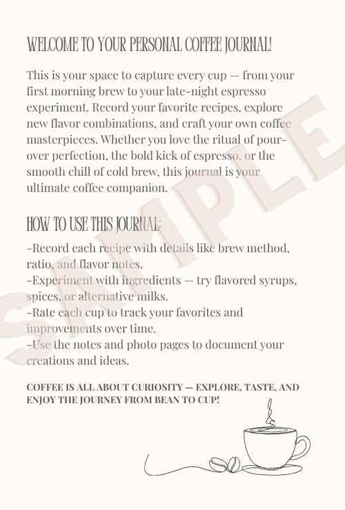 Coffee Creations: A Recipe Journal for Every Cup image 1