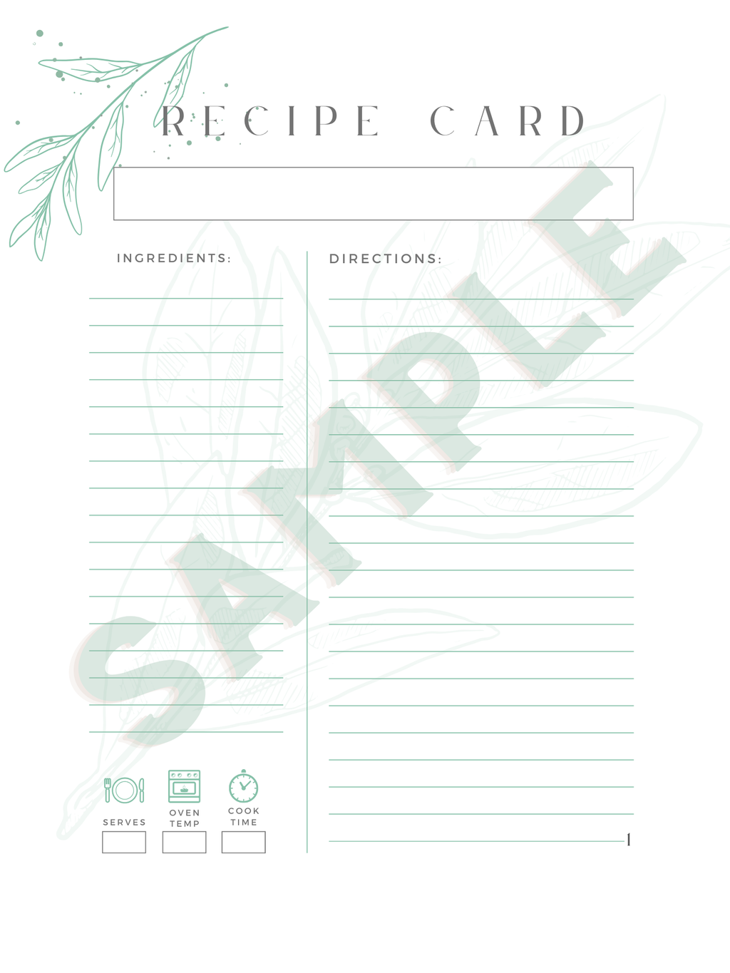 Savor & Share: Printable Blank Recipe Book (US Letter 8.5×11) + FREE Meal Planner