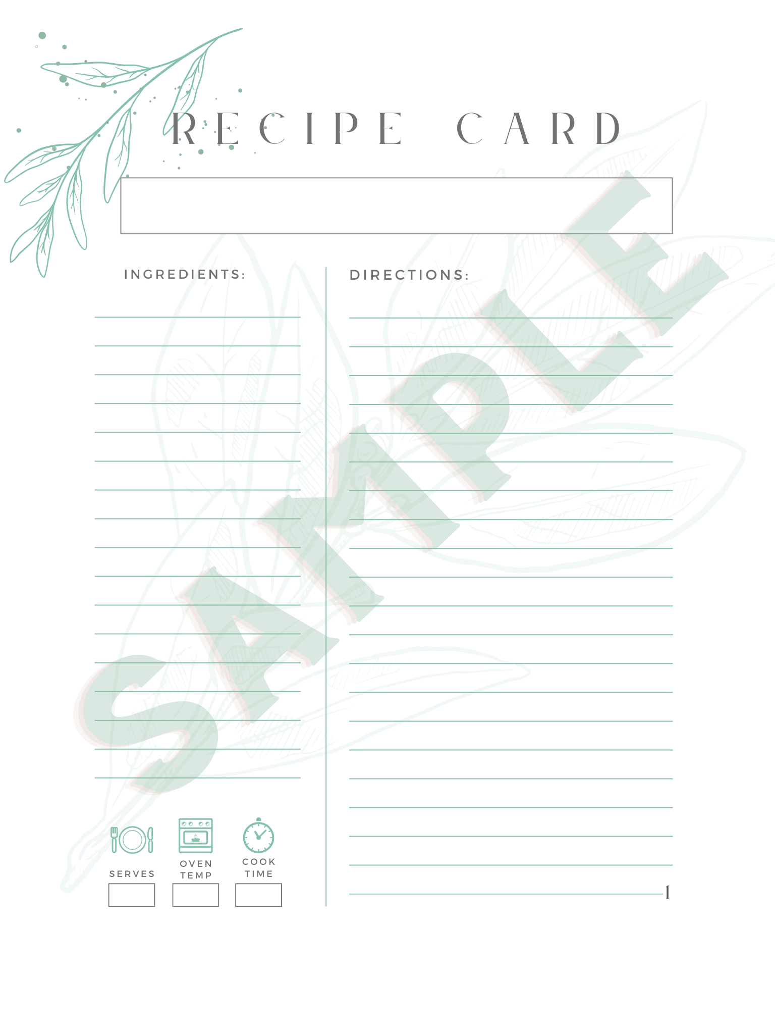 Savor & Share: Printable Blank Recipe Book (US Letter 8.5×11) + FREE Meal Planner