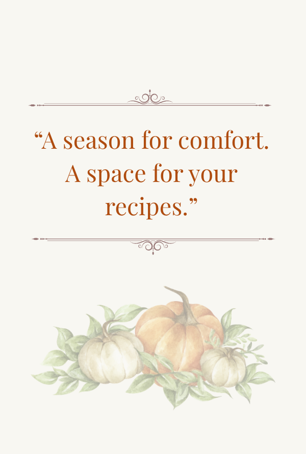 Harvest Recipe Journal: A Blank Seasonal Cookbook to Capture Your Kitchen Creations image 2