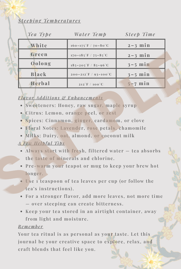 Steep & Savor: The Tea Recipe Journal image 4