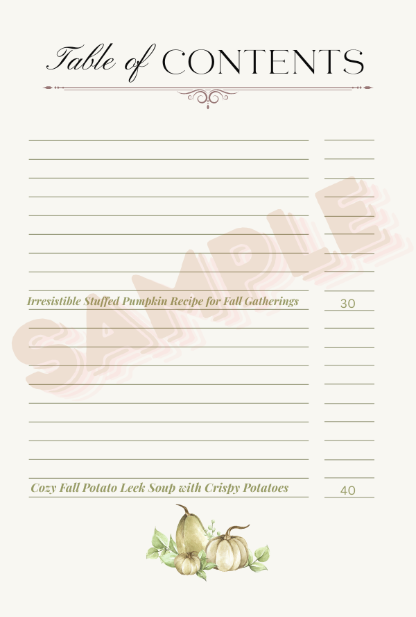 Harvest Recipe Journal: A Blank Seasonal Cookbook to Capture Your Kitchen Creations image 3