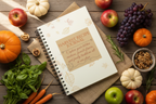 Harvest Recipe Journal Mockup