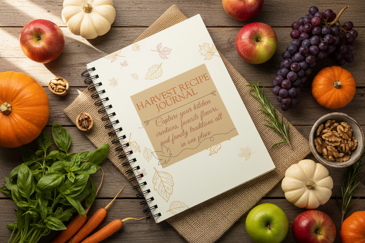 Harvest Recipe Journal Mockup